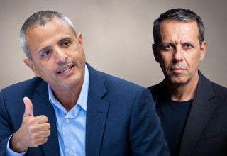גיא בוסי ורונן צור (צילום: רמי זרנגר,יונתן זינדל פלאש 90,בינה מלאכותית)