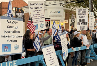 תיעוד מהמחאה בארה"ב (צילום: ארגון הקהילה הישראלית-אמריקאית IAC)