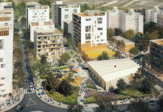 התחדשות במתחם קולנוע אורות בבאר שבע (צילום: הדמייה דרמן ורבקל אדריכלות)