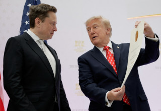 דונלד טראמפ ואילון מאסק (צילום: REUTERS)