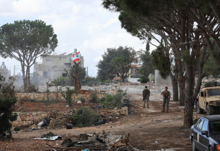 חיילים לבנונים בדרום לבנון (צילום: REUTERS)