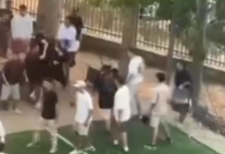 קטטה בבית ספר בקרית אונו (צילום: צילום מסך, רשת X)