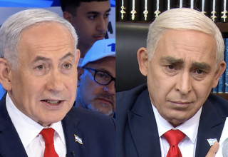 בנימין נתניהו - גרסאות המציאות וארץ נהדרת (צילום: ערוץ 12, ערוץ 14)