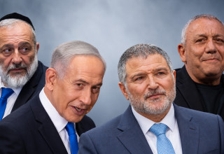 איזנקוט, זיני, נתניהו ודרעי (מימין לשמאל) (צילום: יונתן זינדל פלאש 90,חיים גולדברג פלאש 90,איור: מעריב אונליין,דור פזואלו פלאש 90)
