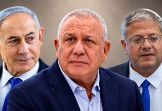איתמר בן גביר, גדי איזנקוט, בנימין נתניהו (צילום: פלאש 90,יונתן זינדל, פלאש 90)