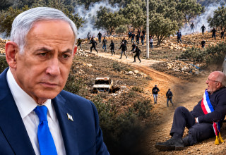בנימין נתניהו, הנציג הבלגי. תקיפת הדיפלומטים באיו"ש (צילום: אוליביה פיטוסי, פלאש 90,תיעוד ברשתות חברתיות לפי סעיף 27 א' לחוק זכויות יוצרים, רשת X)
