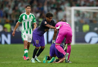 לאמין ימאל דוחף (צילום: Jesus Ruiz/Quality Sport Images/Getty Images)