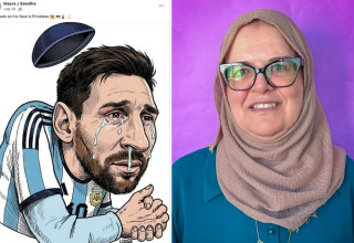 ליאו מסי, המורה והמם האנטשימי (צילום: מסך, ניו יורק פוסט)