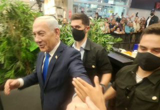 בנימין נתניהו ביקנעם עילית (צילום: רשתות חברתיות, שימוש לפי סעיף 27 א')