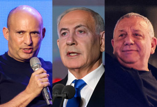 גדי איזנקוט, בנימין נתניהו ונפתלי בנט (צילום: Gettyimages)