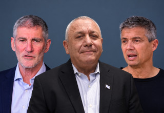 יועז הנדל, גדי איזנקוט, יאיר גולן (צילום: אבשלום ששוני,גילי יערי, פלאש 90)