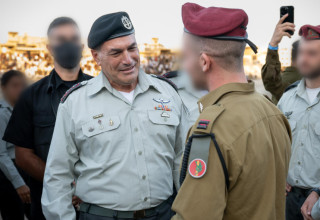 הרמטכ"ל אייל זמיר בטקס סיום קורס קצינים בבה"ד 1 (צילום: דובר צה"ל)