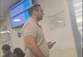 התקרית של יצחק וסרלאוף במרפאה (צילום: צילום מסך)