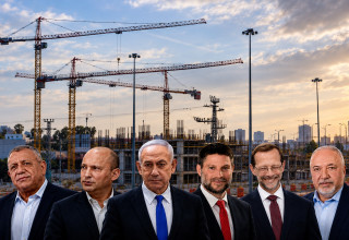 נדל"ן, ליברמן, פייגלין, סמוטריץ', נתניהו, בנט, איזנקוט (צילום: אבשלום ששוני,פלאש 90,יוסי אלוני פלאש 90,בינה מלאכותית)