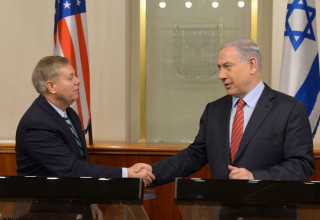 רה"מ בנימין נתניהו והסנאטור לינדזי גרהאם (צילום: עמוס בן גרשום, לע"מ)