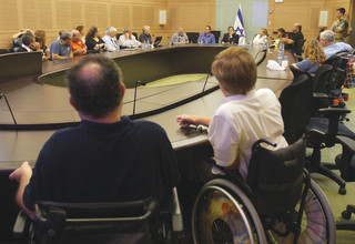 בעלי מוגבלויות בישיבה בכנסת (צילום: חיים צח, לע"מ)