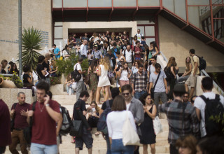סטודנטים באוניברסיטה, ארכיון (צילום: יונתן זינדל, פלאש 90)