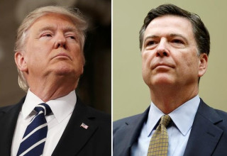 דונלד טראמפ וג'יימס קומי (צילום: רויטרס)