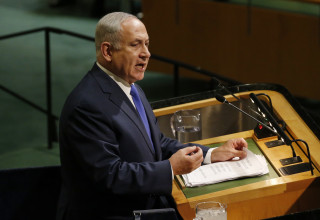 בנימין נתניהו נואם בעצרת האו"ם (צילום: רויטרס)