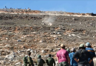 העימותים ליד הכפר קוצרא (צילום: הלל מאיר, סוכנות תצפית)