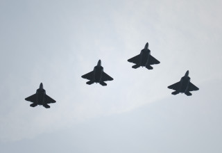 מטוסי F-22 (צילום:  AFP)