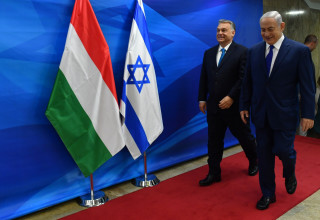 בנימין נתניהו, ויקטור אורבן (צילום: קובי גדעון, לע"מ)