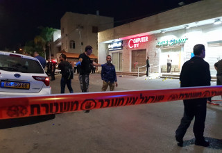 זירת הירי בטמרה (צילום: דוברות המשטרה)