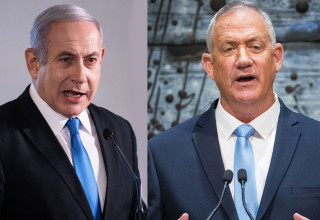 בני גנץ, בנימין נתניהו (צילום: יונתן זינדל,הדס פרוש , פלאש 90)