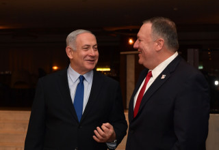 בנימין נתניהו ומייק פומפאו (צילום: קובי גדעון, לע"מ)