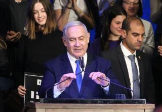נתניהו נואם בהדלקת נרות בליכוד  (צילום: אבשלום ששוני)