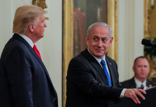 נתניהו וטראמפ מכריזים על תוכנית המאה (צילום: רויטרס)