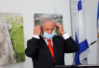 ראש הממשלה בנימין נתניהו (צילום:  Alex Kolomoisky/Pool via REUTERS)