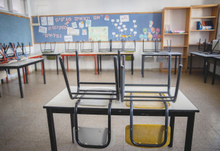 בית ספר סגור בקורונה (צילום: יונתן זינדל, פלאש 90)