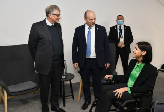 בנט, אלהרר וביל גייטס (צילום: חיים צח, לע"מ)