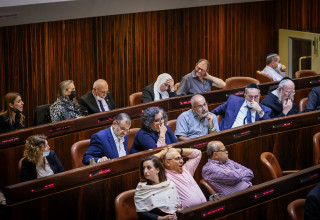 חברי הרשימה המשותפת במליאה  (צילום: נועם מוסקוביץ')