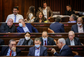 חברי מפלגת הליכוד במליאת הכנסת  (צילום: נועם מוסקוביץ')