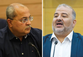 אחמד טיבי ומנסור עבאס  (צילום: דני שם טוב, דוברות הכנסת,יונתן זינדל פלאש 90,מרק ישראל סלם, יש עתיד , יוסי אלוני, יונתן זינדל, פלאש 90, דוברות רע"מ)