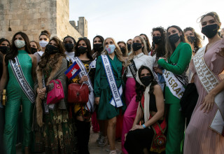 מתחרות מיס יוניברס בישראל (צילום: REUTERS/ Nir Elias)