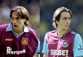 יוסי בניון, אייל ברקוביץ' במדי ווסטהאם (צילום: עיבוד תמונה, גטי אימג')