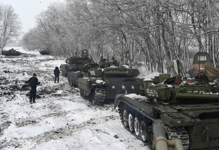 כוחות צבא רוסיה בתרגיל צבאי סמוך לאוקראינה (צילום: רויטרס)