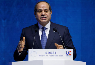 נשיא מצרים א סיסי (צילום: Ludovic Marin/Pool via REUTERS)