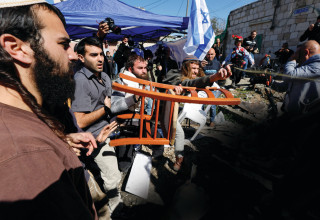 עימותים בשכונת שייח ג'ראח (צילום:  רויטרס)