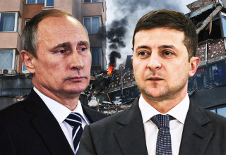 ולדימיר זלנסקי, ולדימיר פוטין (צילום: רויטרס)