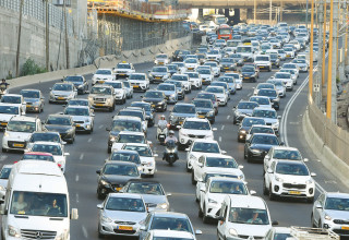 פקקים (צילום: אבשלום ששוני)