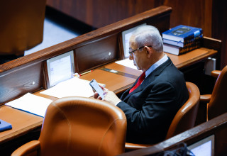 בנימין נתניהו במליאה (צילום: אוליבייה פיטוסי, פלאש 90)