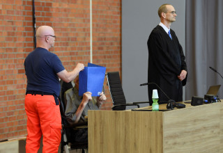 יוזף שוץ בבית המשפט בגרמניה (צילום: רויטרס)