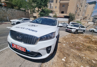 זירת ניסיון הרצח בירושלים (צילום: דוברות המשטרה)