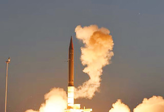 מערכת חץ 3- בלם עיקרי לטילים בליסטיים. הניסוי ב-חץ 3 (צילום:  אתר רשמי, מנהלת 'חומה' במפאת, משרד הביטחון)