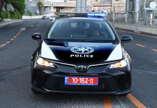 ניידת משטרה 11 ביולי 2022 (צילום: ראובן קסטרו)