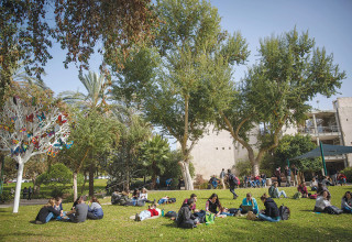 סטודנטים בקמפוס רחובות של האוניברסיטה העברית (צילום:  מרים אלסטר, פלאש 90)